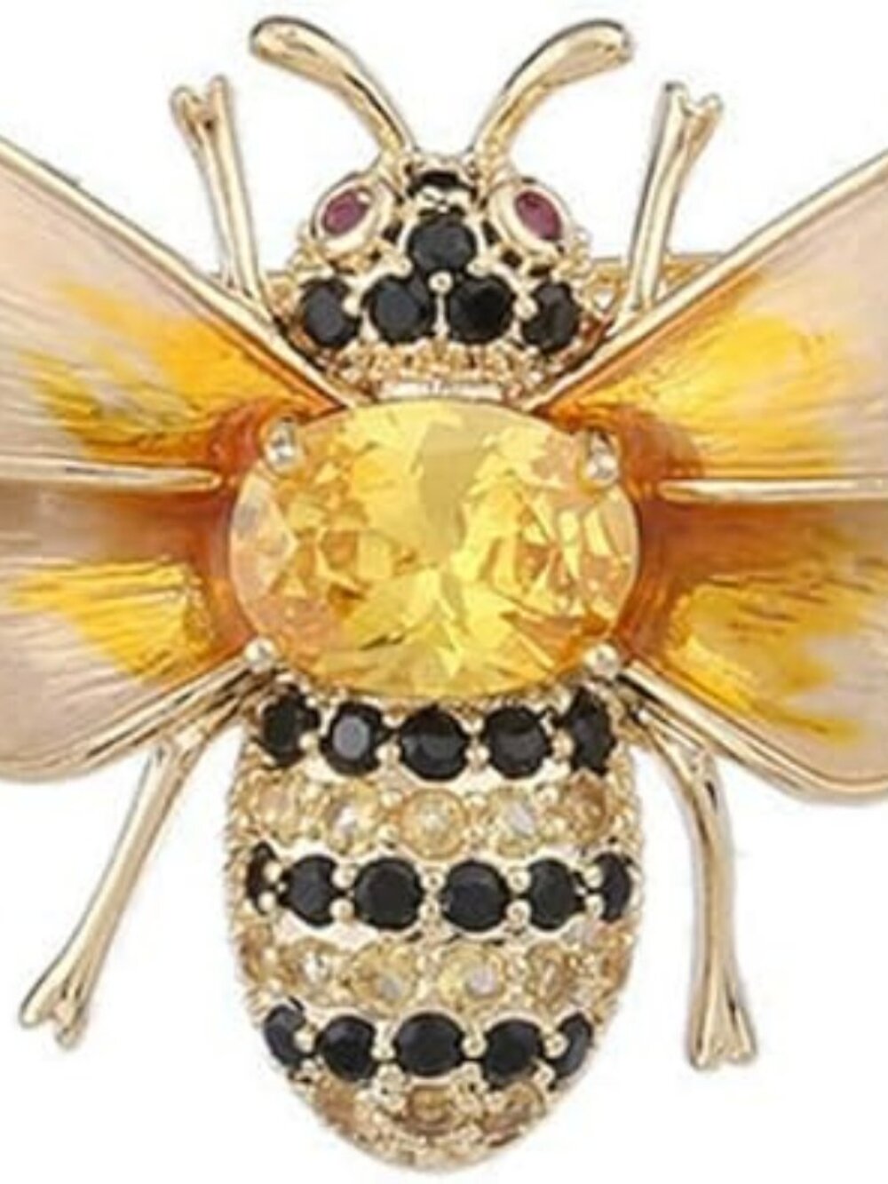 New Rhinestone Bee Brooch Pin Fashion Yellow Black Crystal Honeybee Lapel Pin